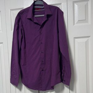 Alfani Men's Purple Pinstripe Dress Shirt A-2